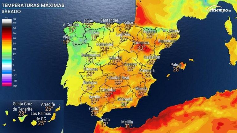 La calima se extenderá mañana por España en un fin de semana con máximas de 33ºC y lluvias de barro