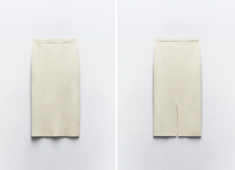 Atrévete con el rompedor 2 piezas de Zara, con chaqueta y falda midi de estilo retro