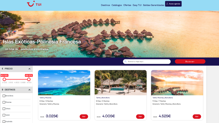 TUI Spain y Tahiti Tourisme se unen en una nueva campaña conjunta para promocionar Las Islas de Tahiti