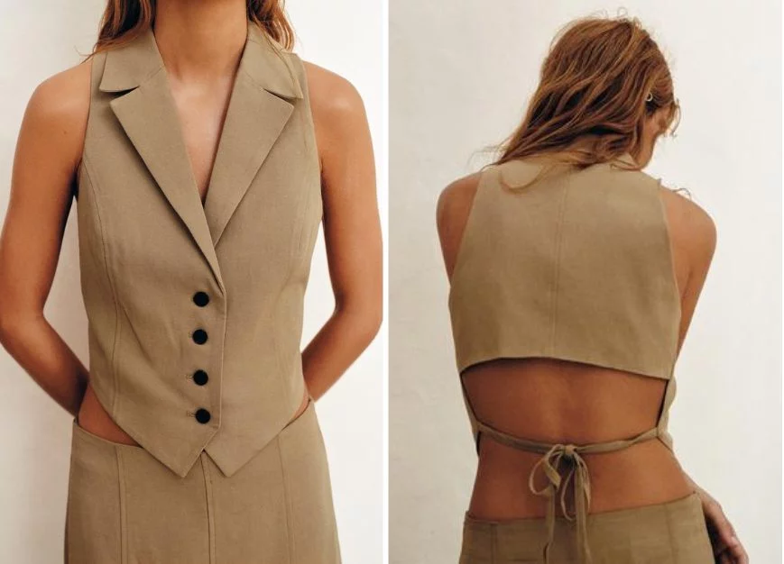 Parecerás una modelo con el dos piezas de Zara con chaleco y falda a un precio asequible