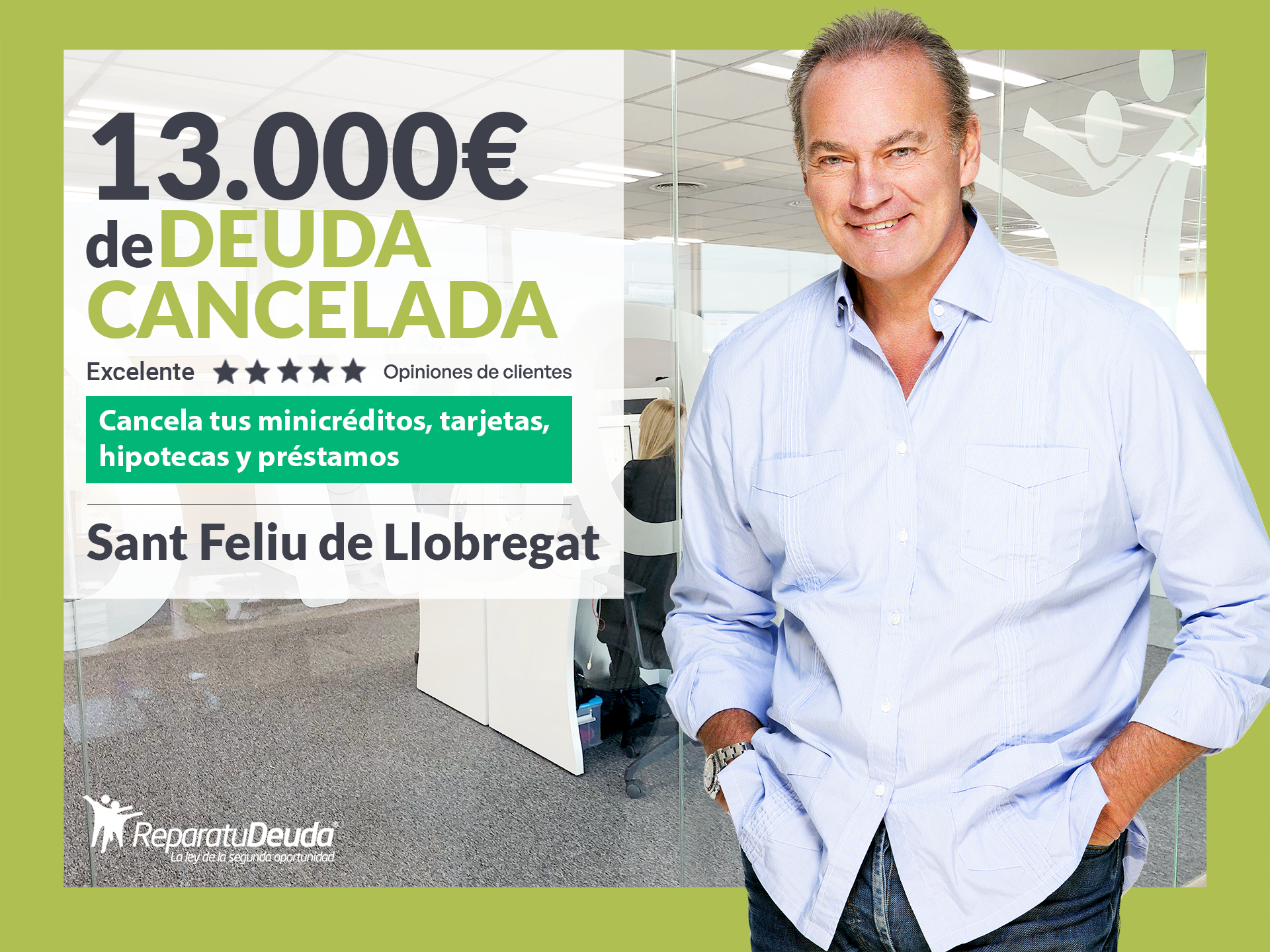 Repara tu Deuda cancela 13.000€ en Sant Feliu de Llobregat (Barcelona) con la Ley de Segunda Oportunidad 1 Repara tu Deuda cancela 13.000? en Sant Feliu de Llobregat (Barcelona) con la Ley de Segunda Oportunidad