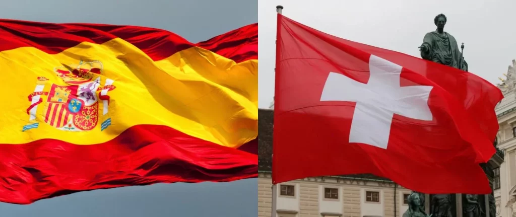 Suiza apenas sobrepasa el rango etario de España