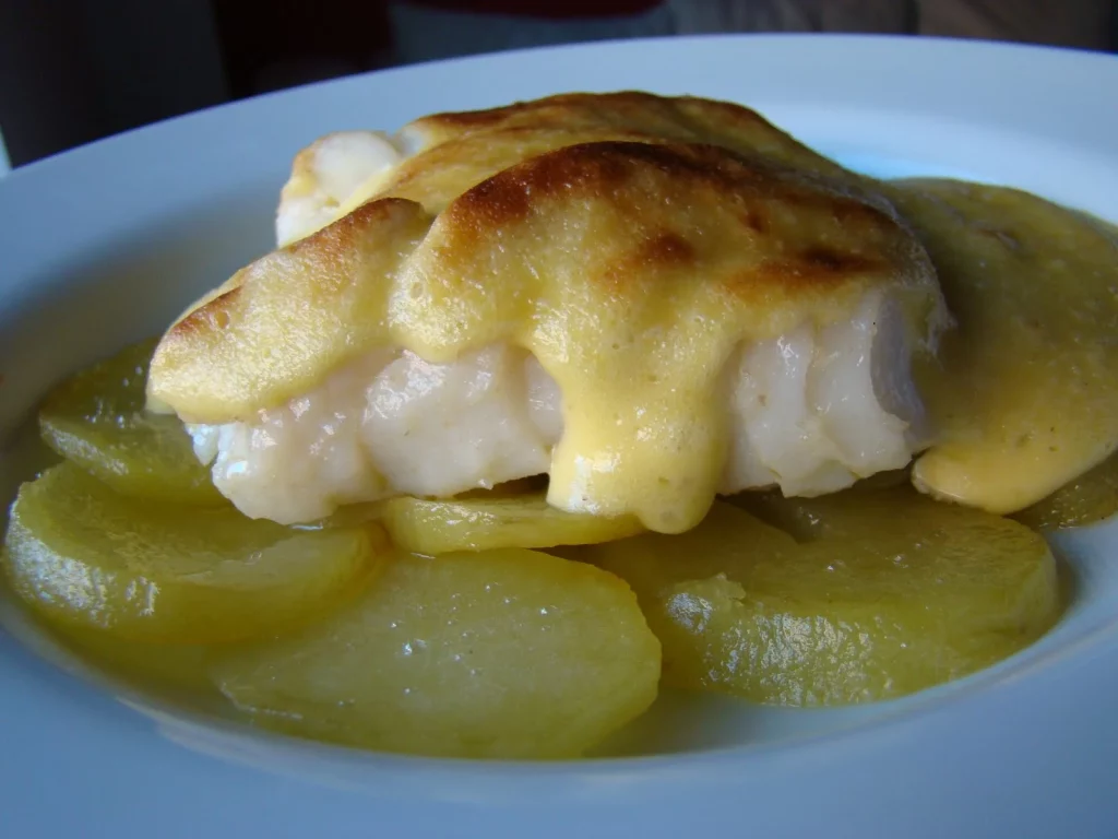 bacalao gratinado con alioli