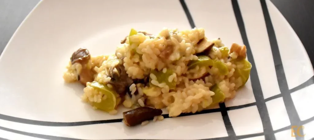 risotto de setas con queso