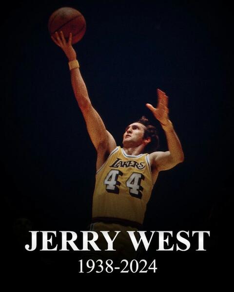 Murió Jerry West, leyenda de la NBA a los 86 años