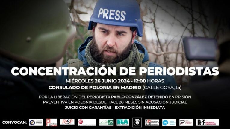 Asociaciones de prensa convocan una concentración por la libertad del periodista Pablo González