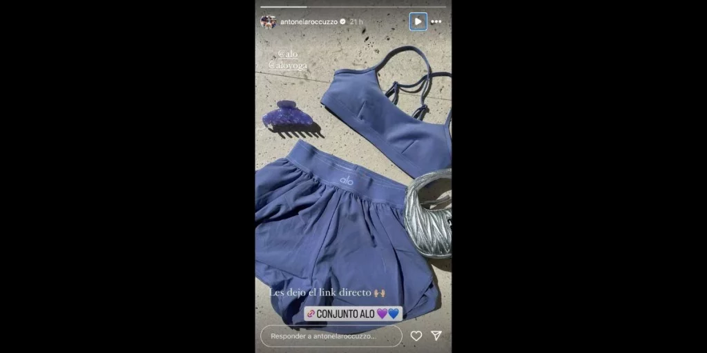 Los atrevidos outfits de Antonela Roccuzzo para entrenar: Leo Messi en shock 21 El estilo relajado de Antonela Roccuzzo con calza corta y un top a juego