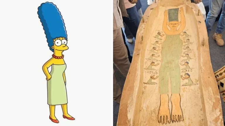 Existe un sarcófago egipcio con la imagen de Marge Simpson y te contamos la verdad
