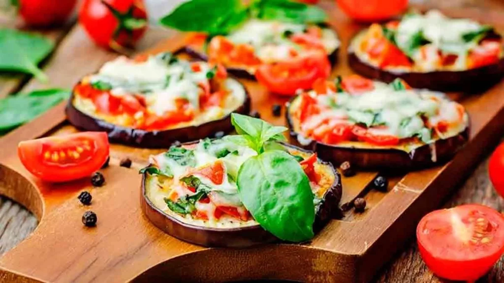 Mini pizzas de berenjena