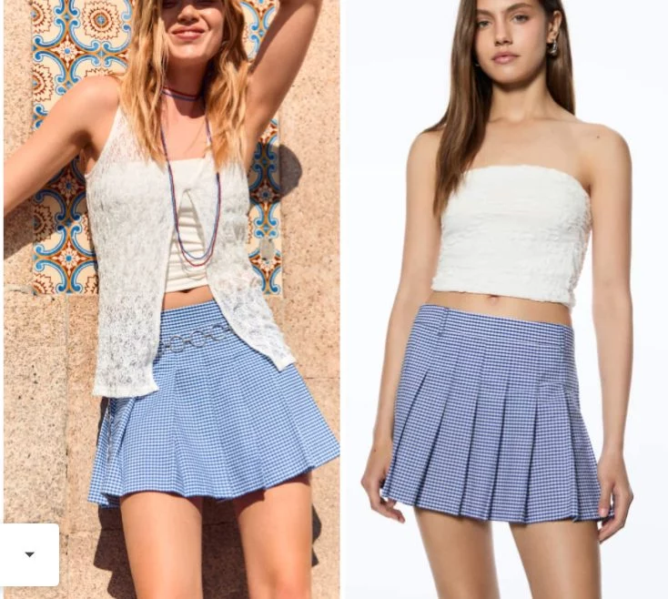 6 faldas cortas de Mango y Pull&Bear te hacen parecer más alta