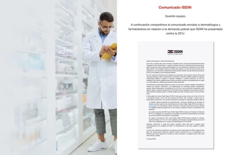 ISDIN demanda a la OCU por sus estudios sobre fotoproteccion porque dice que son “sesgados, sin metodología científica y con criterios arbitrarios”