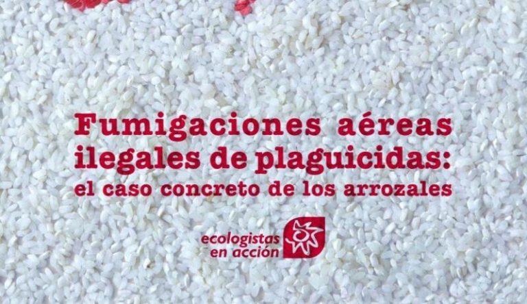 Ecologistas denuncia que en España se han fumigado miles de hectáreas de arrozales