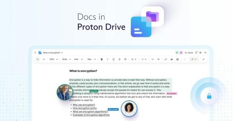 Proton Drive agrega Docs, un nuevo editor de documentos colaborativo cifrado
