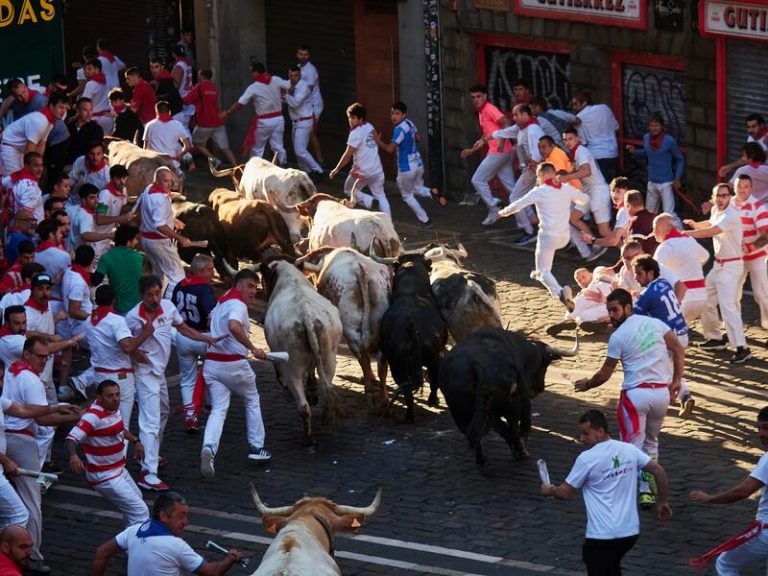 El segundo encierro de los Sanfermines se salda con seis corredores heridos