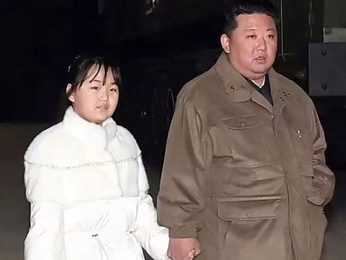 Kim Jong Un y su hija Joy