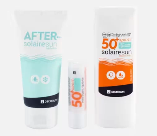 Decathlon estrena un kit de crema solar, aftersun y lápiz de labios insuperable por Primor o Druni