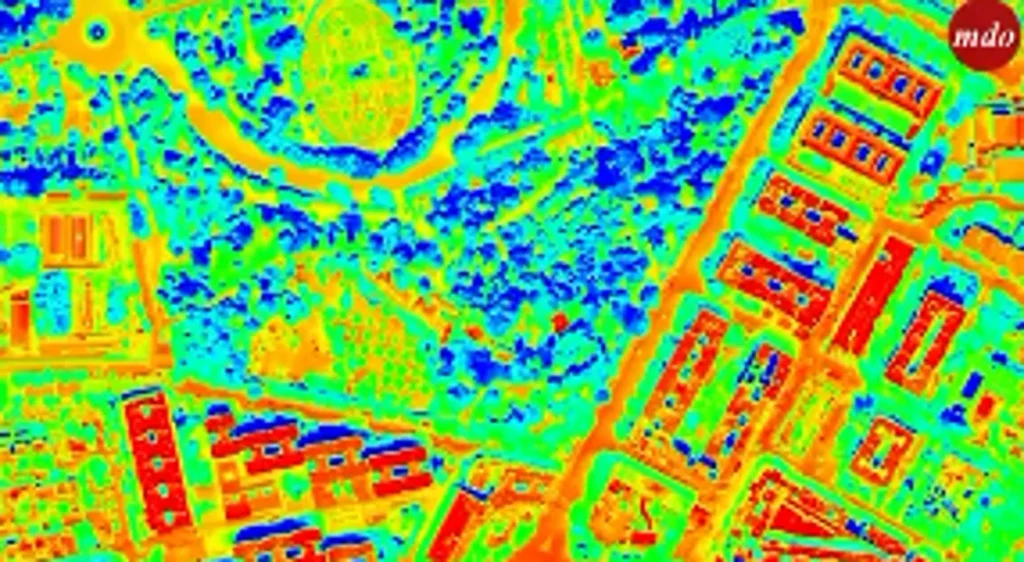Mapa de calor de Madrid con el nuevo proyecto en 3D