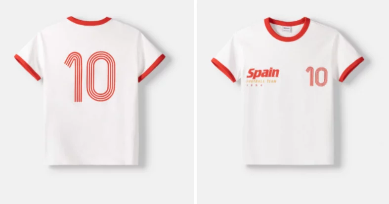 Bershka vende por menos de 10 euros camisetas retro en varios colores perfectas tras la Eurocopa