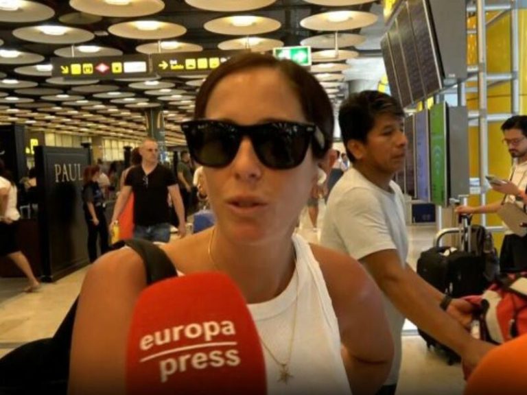Anabel Pantoja, muy tensa con la prensa a su llegada a Madrid luego del concierto de su tía