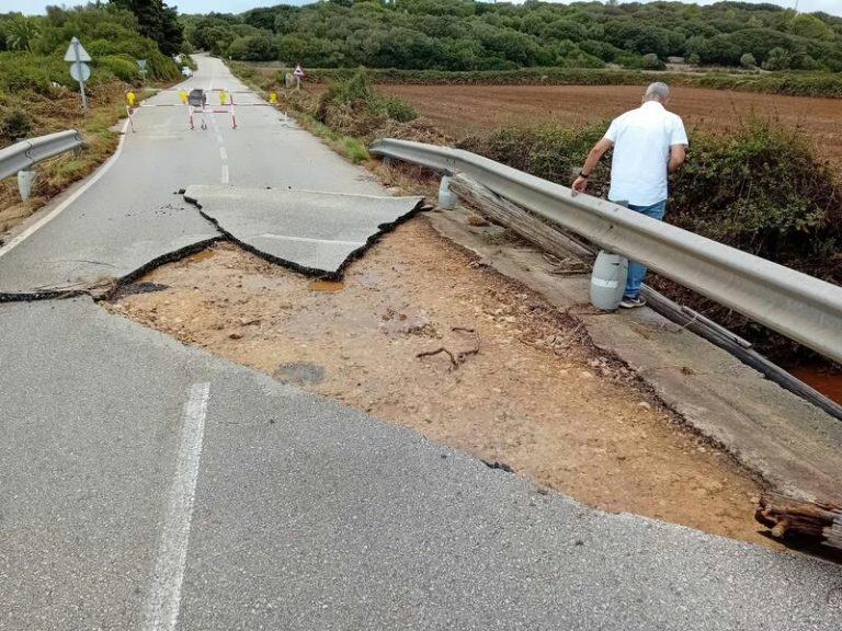 La tormenta azota Menorca: Ayuntamiento estima pérdidas de más de 3 millones en infraestructuras públicas