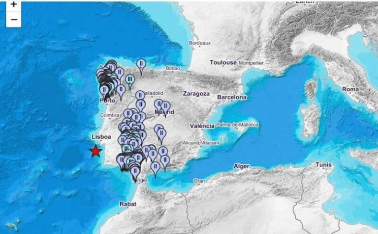 La sacudida que conmocionó a nueve regiones españolas: un sismo de 5,3 en el sur de Portugal