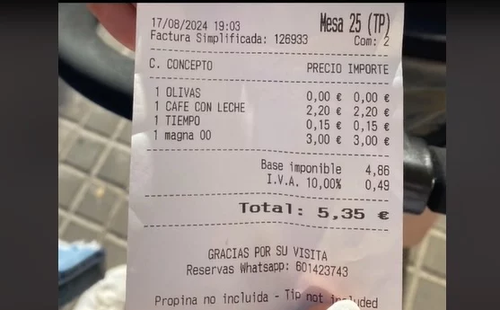 Cuenta sin sentido en Valencia.