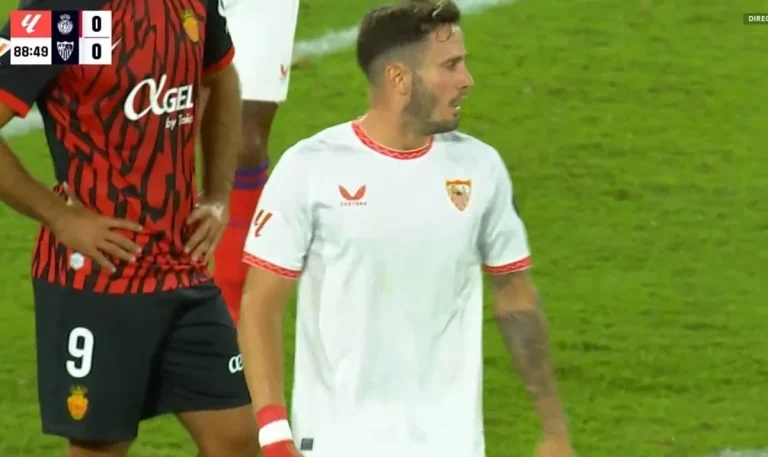 El acta del Mallorca-Sevilla: a Saúl le pueden caer tres partidos