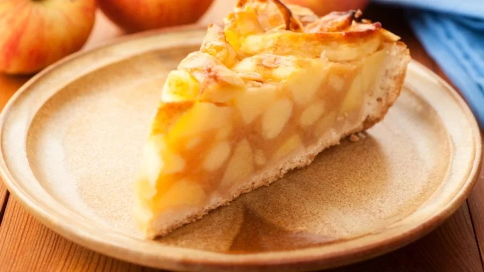 Tarta de manzana con crema pastelera
