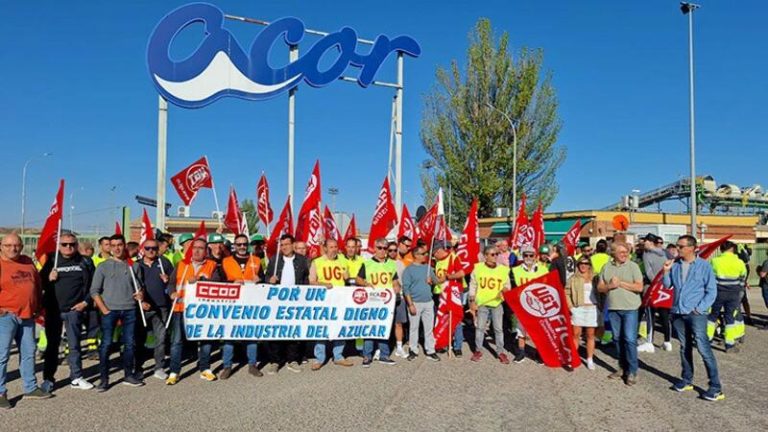 La UGT FICA y CCOO suspenden las concentraciones de protesta en la industria azucarera y de levaduras