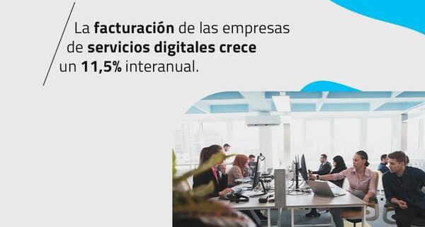 Las empresas de servicios digitales logran un 11,5% más de facturación en julio