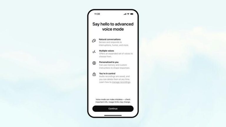 OpenAI lanza el modo de voz avanzado de ChatGPT, pero no llegará a España
