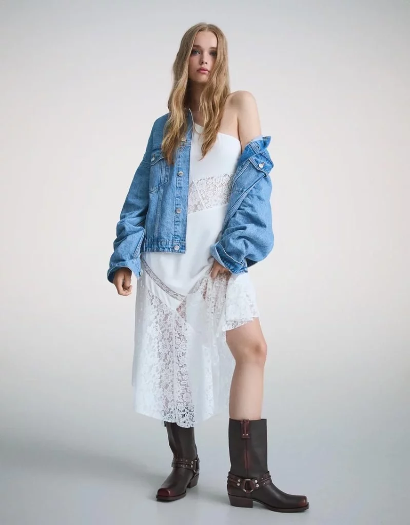 Bota plana biker PIEL