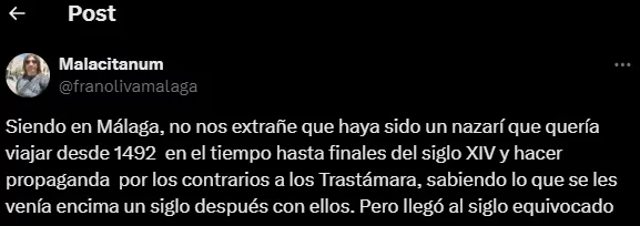 Comentario a la pintada de Malaga