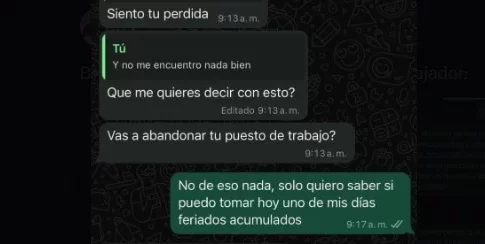 Diálogo insólito entre un jefe y su empleado Diálogo insólito entre un jefe y su empleado