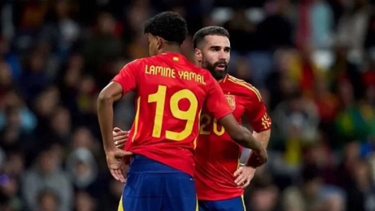 Dani Carvajal y Lamine Yamal