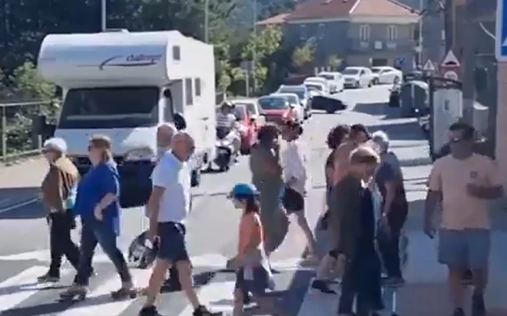 Protesta contra exceso de turistas en Galicia