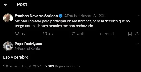 Respuesta de Pepe Rodríguez