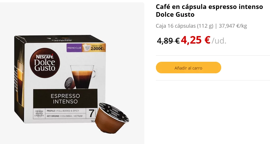 Una oferta irresistible: café Nescafé Dolce Gusto en Mercadona