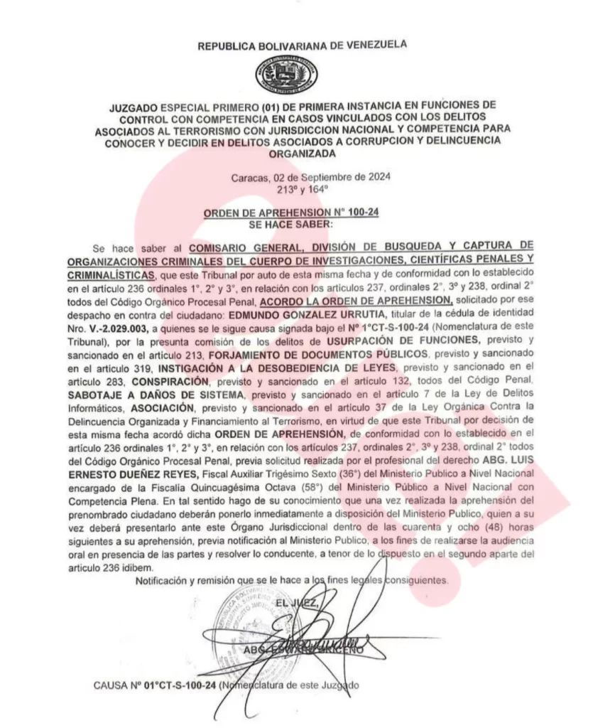 El régimen de Maduro emite orden de detención contra Edmundo González Urrutia 2 Untitled design 9