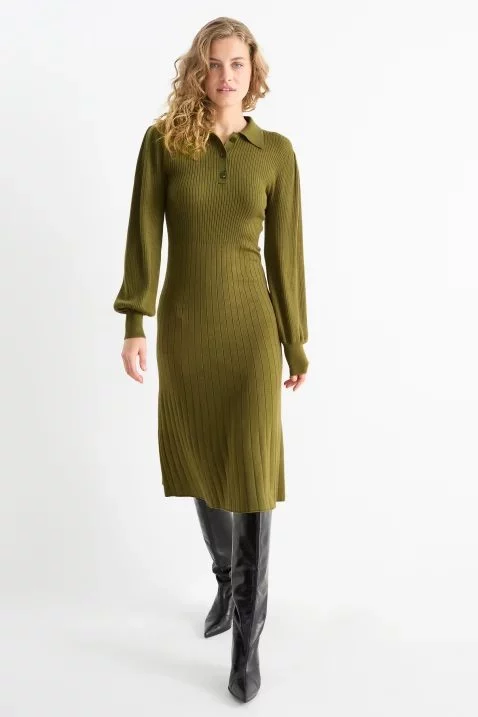 Vestido de punto - de canalé