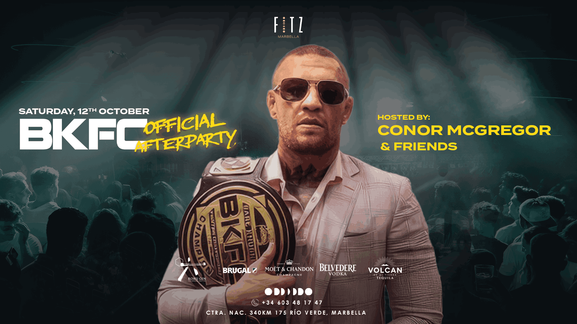 FITZ Marbella, patrocinador principal del BKFC 67, acogerá el Afterparty Oficial con Conor McGregor 1 FITZ x BKFC MCGREGOR H LOW