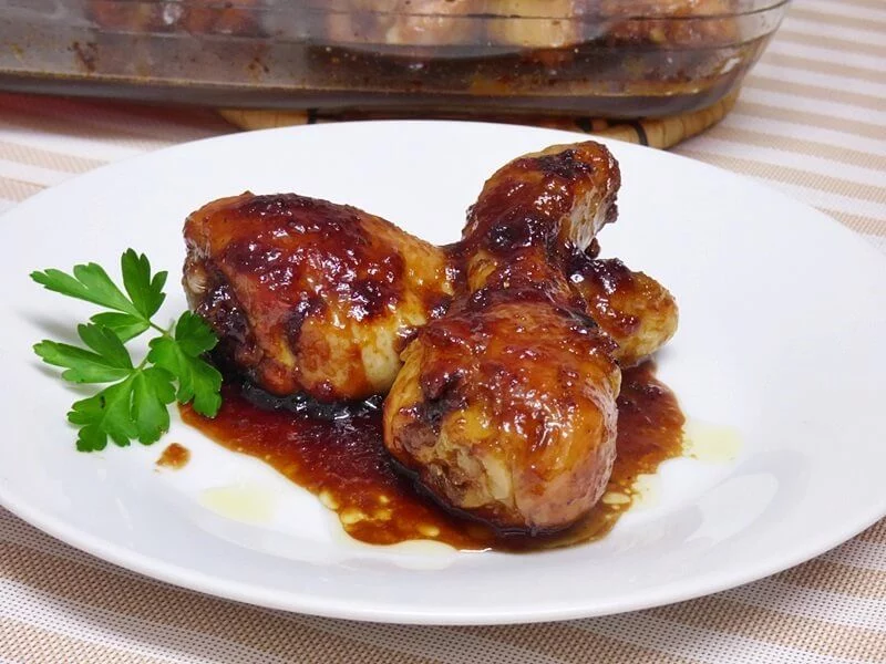 muslitos de pollo en salsa de soja y miel