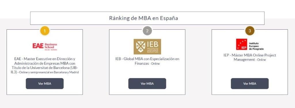 Los Másteres MBA mejor valorados por los estudiantes del curso 2024-2025 1 Ranking MBA Spain 2024 2025