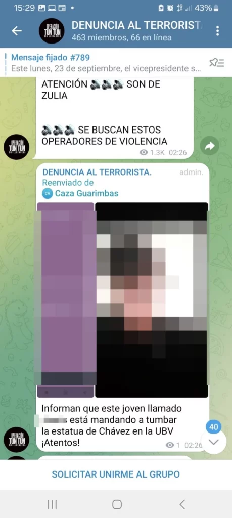 Así usa el chavismo Telegram para perseguir opositores en Venezuela 1 WhatsApp Image 2024 10 01 at 15.43.36