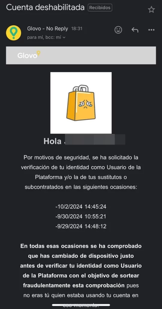 Glovo persigue las cuentas piratas, pero ignora la ley rider 1 WhatsApp Image 2024 10 07 at 14.26.28