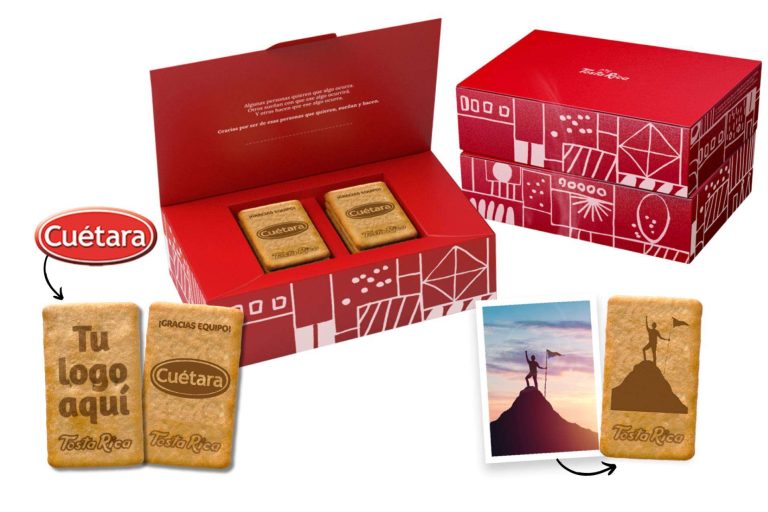 Las galletas personalizadas My TostaRica son el regalo más original para sorprender a empleados y clientes