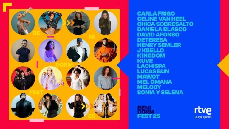Benidorm Fest 2025: Sonia y Selena encabezan junto a Melody los artistas que competirán por ir a Eurovisión