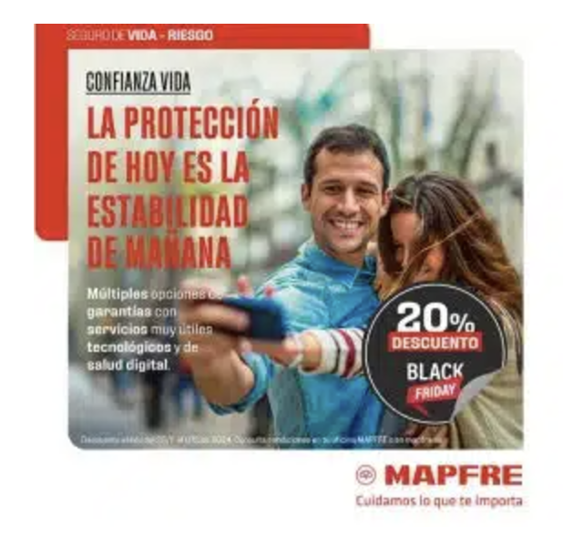 MAPFRE se une al Black Friday con el 20% de descuento en una selección de sus seguros de vida y accidentes 1 Captura de pantalla 2024 11 22 a las 13.37.07