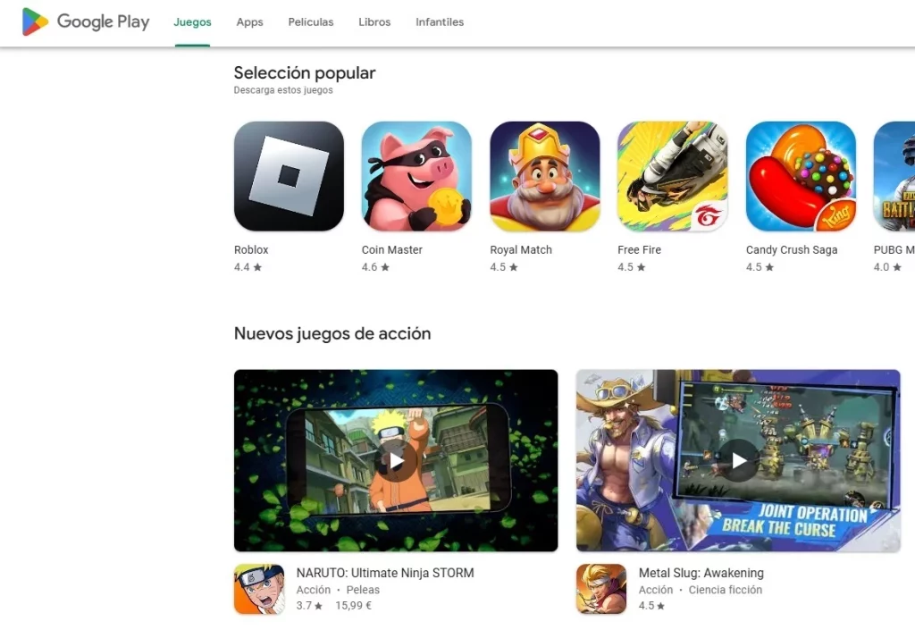 Los videojuegos para móviles sobreviven por los Millennials asiáticos 1 EuropaPress 6323517 captura google play juegos web