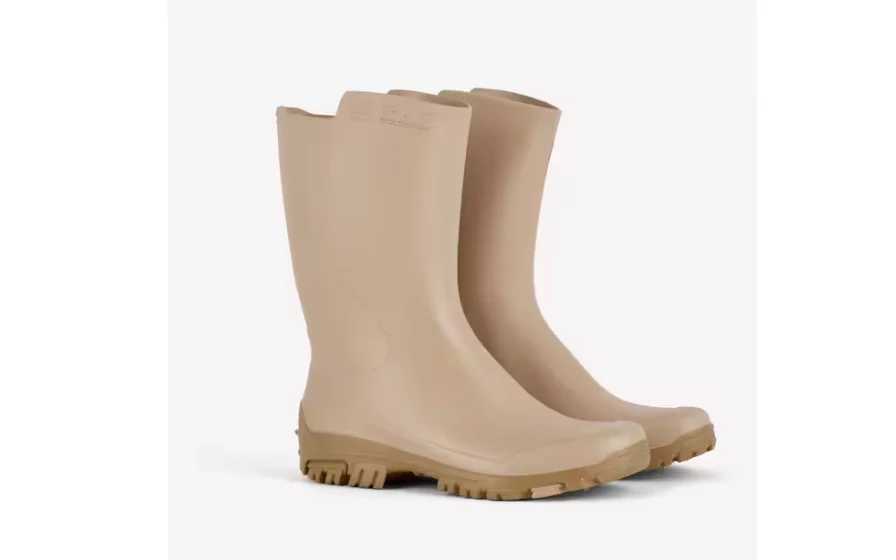 botas de agua beige